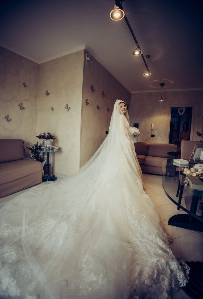 Sposa Atelier Carol nel giorno del suo matrimonio