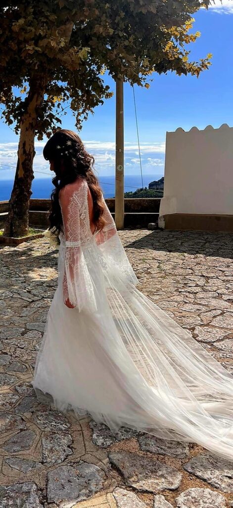 Sposa Atelier Carol nel giorno del suo matrimonio