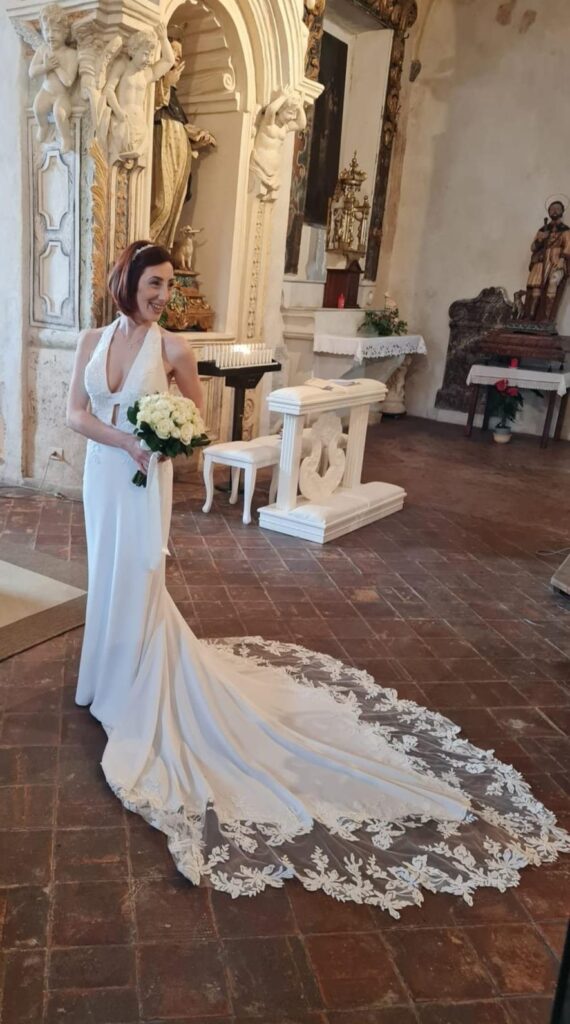 Sposa Atelier Carol nel giorno del suo matrimonio