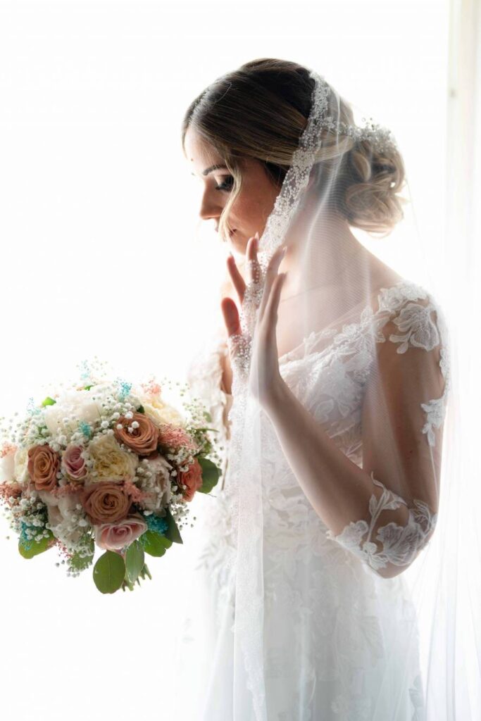 Sposa Atelier Carol nel giorno del suo matrimonio