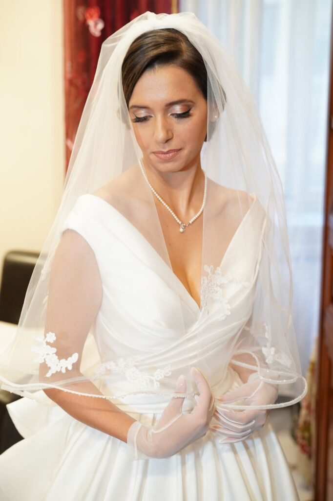 Sposa Atelier Carol nel giorno del suo matrimonio