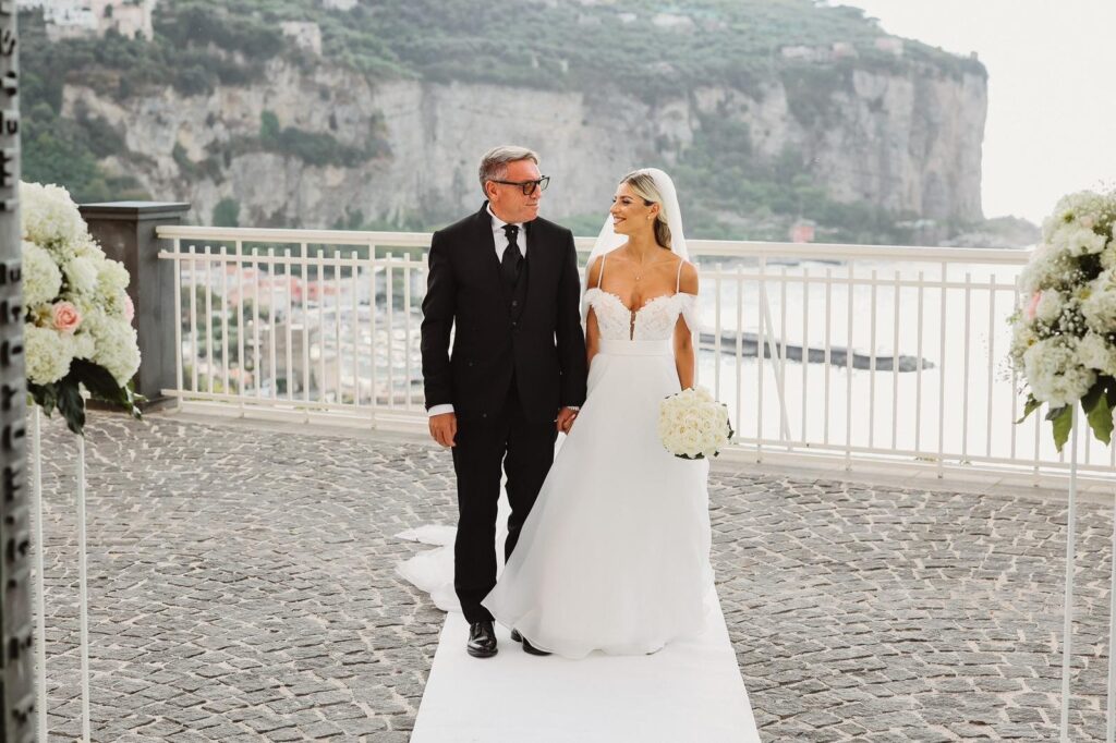 Sposa Atelier Carol nel giorno del suo matrimonio